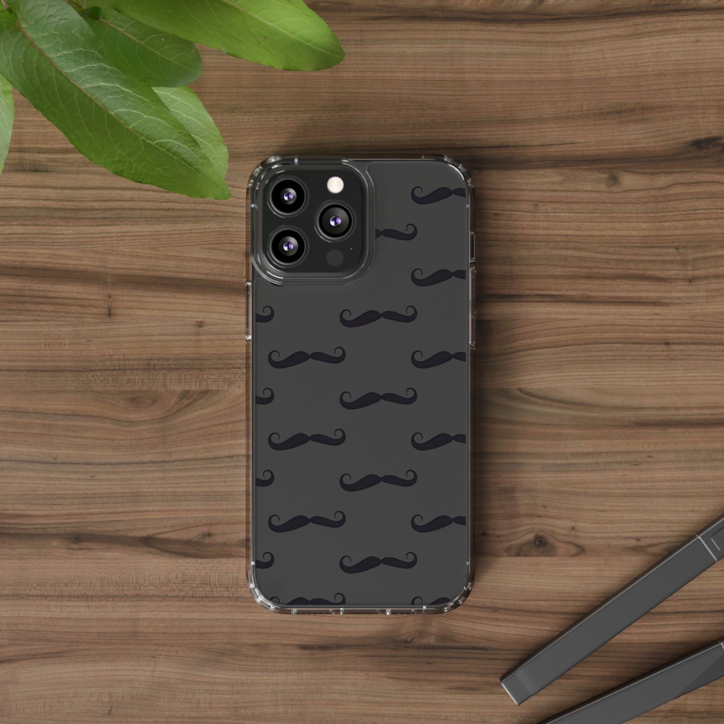 Funny Mustache Clear Phone Case
