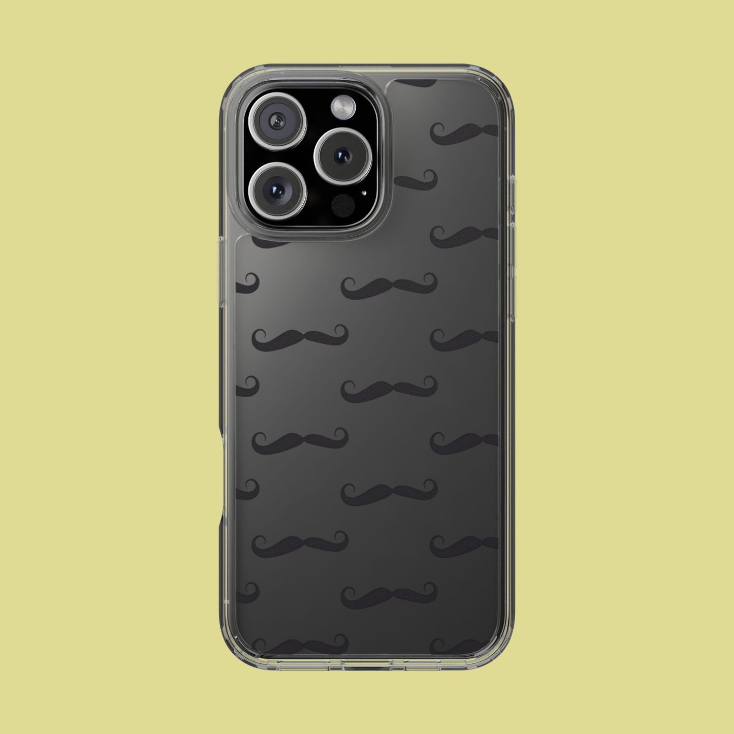 Funny Mustache Clear Phone Case
