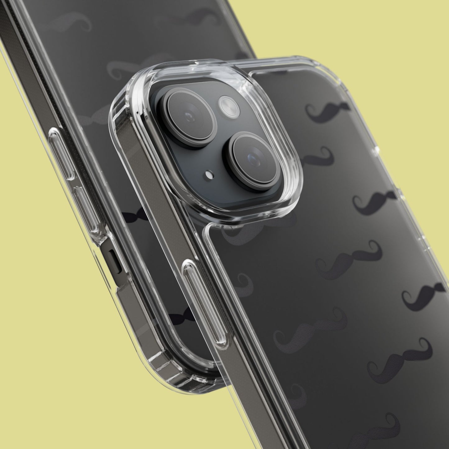 Funny Mustache Clear Phone Case