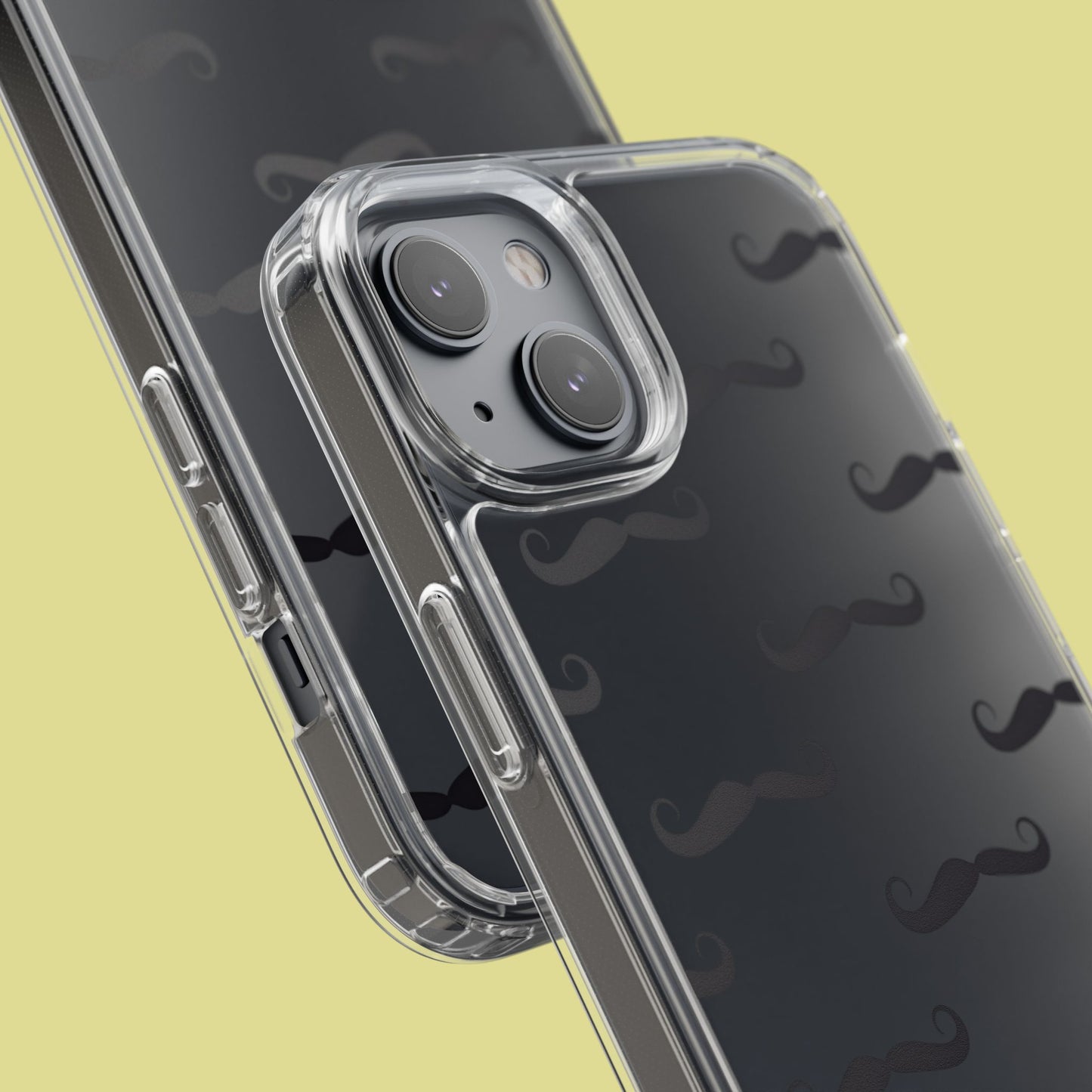 Funny Mustache Clear Phone Case