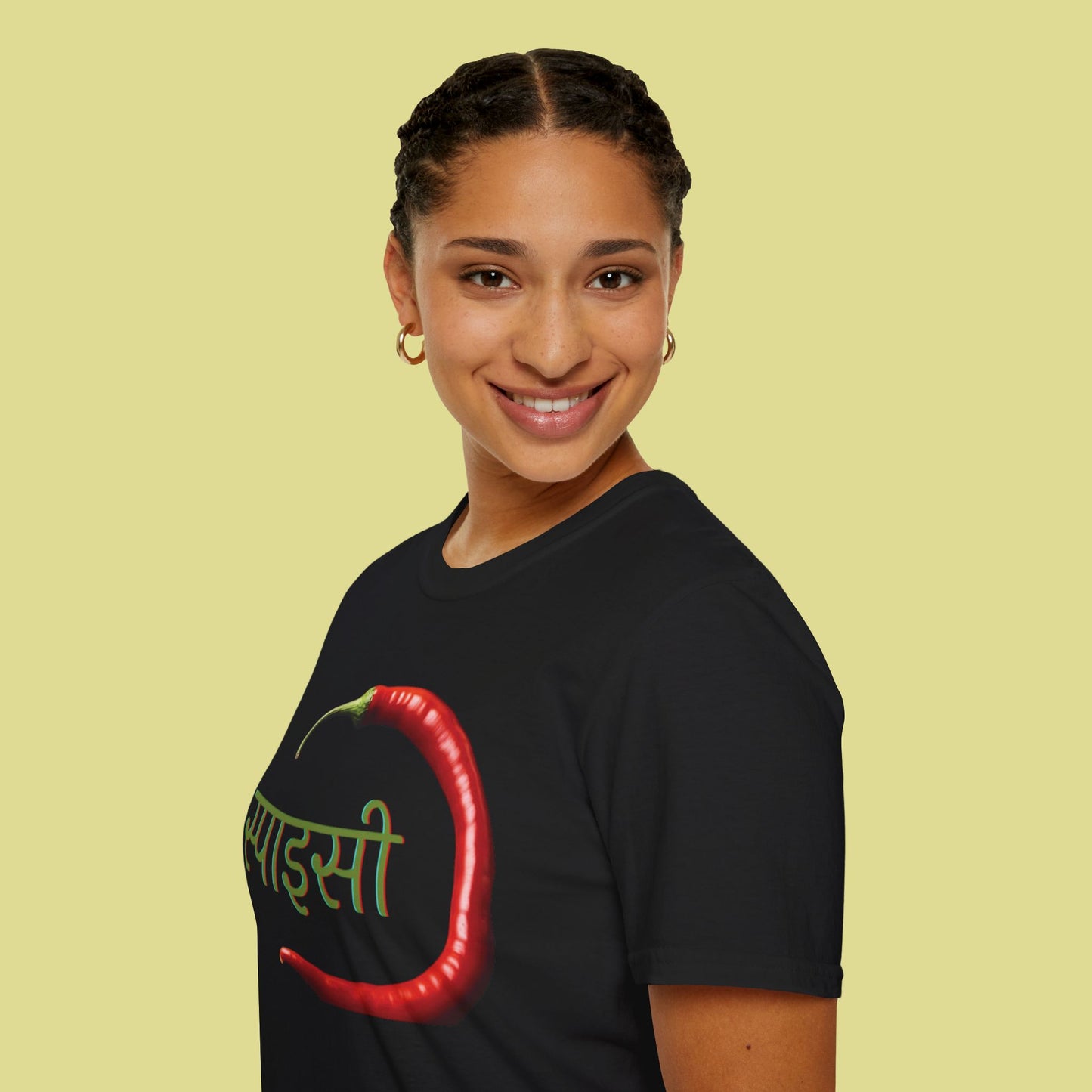 Spicy T-Shirt - Bold Chili Design in Hindi
