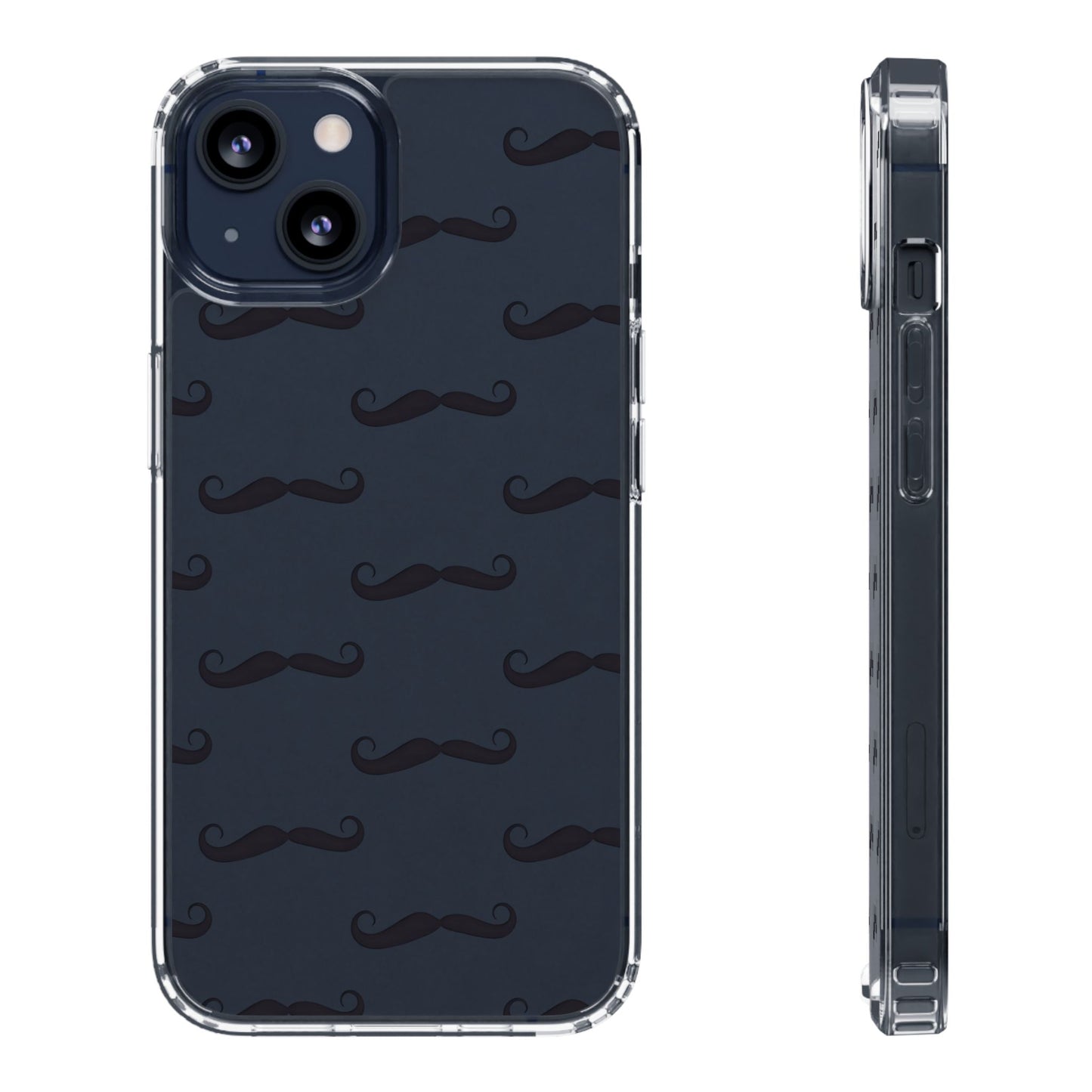 Funny Mustache Clear Phone Case