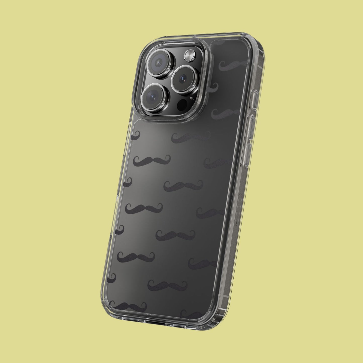 Funny Mustache Clear Phone Case