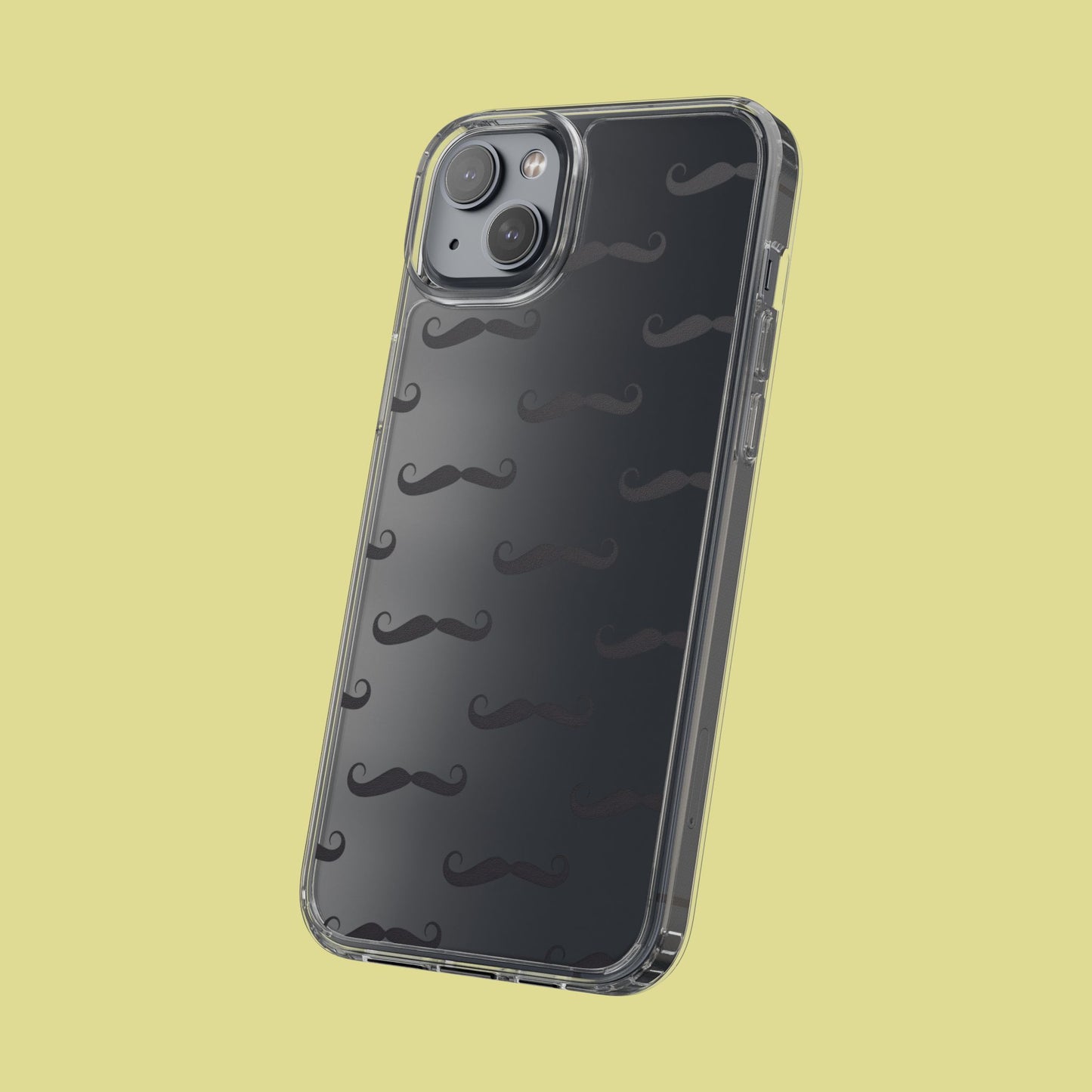 Funny Mustache Clear Phone Case