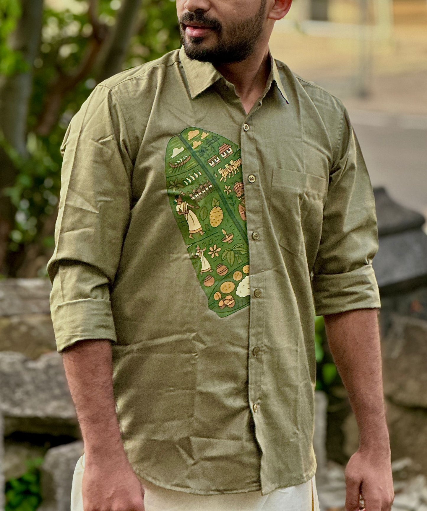 Men’s Olive Shirt (Onam Limited Edition)