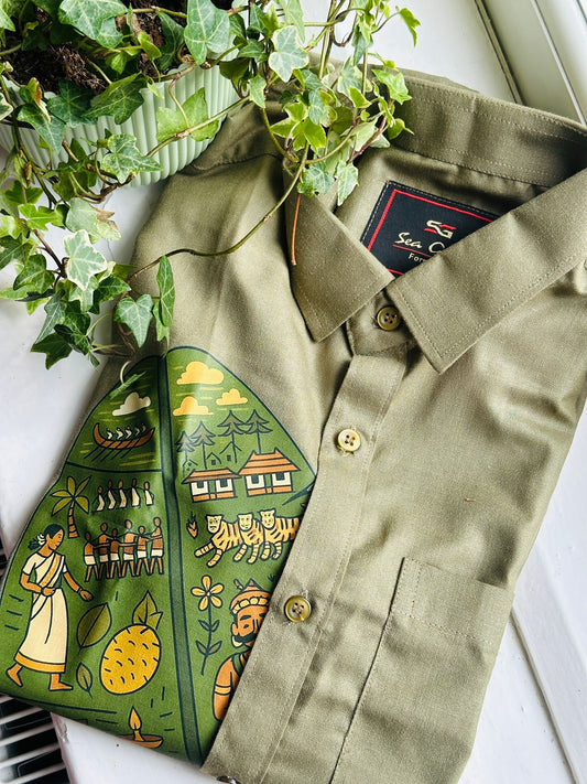 Men’s Olive Shirt (Onam Limited Edition)